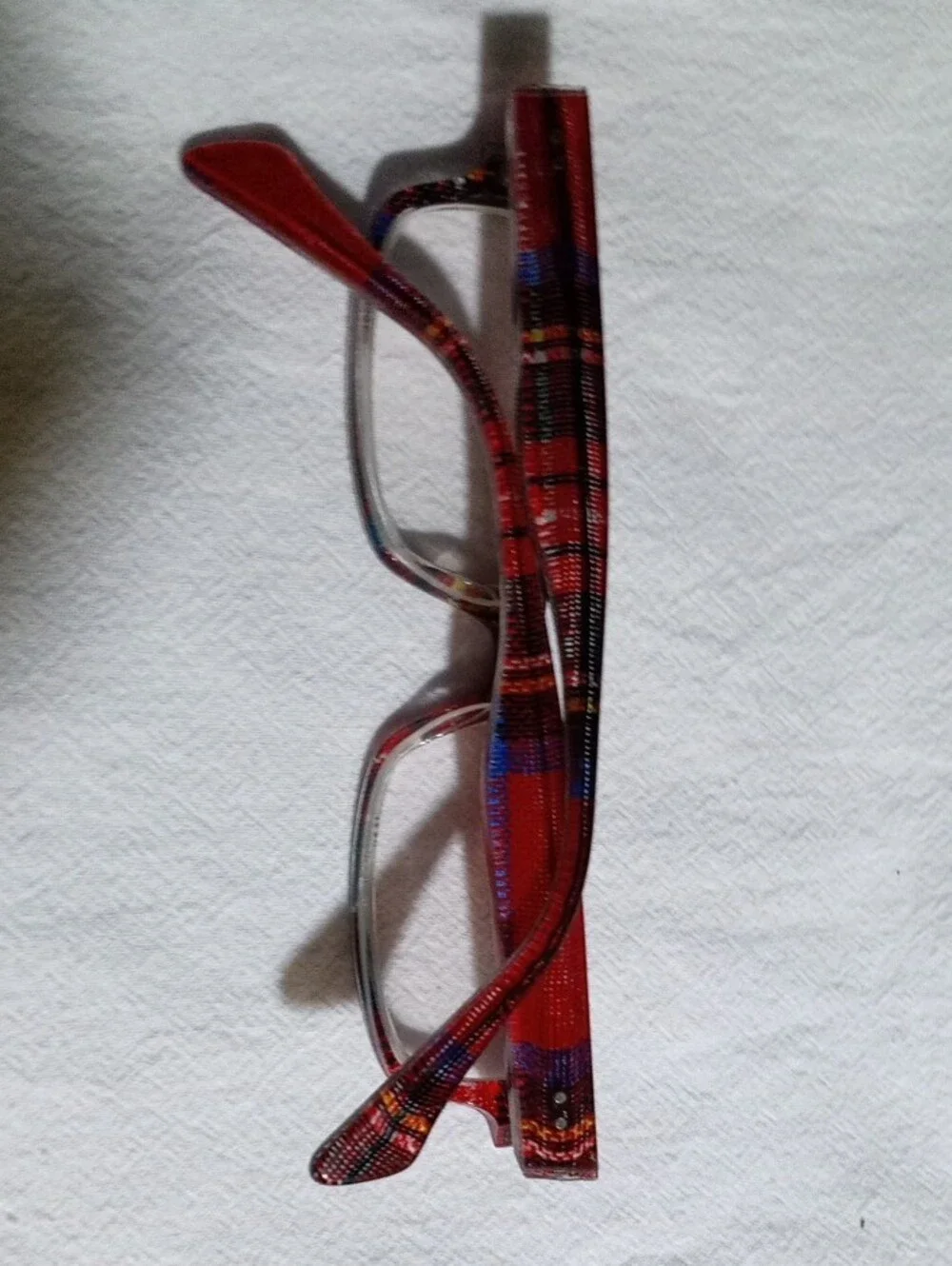 Made in France - Face a Face Paris Red Multi-Color Rectangle Eyeglass Frames